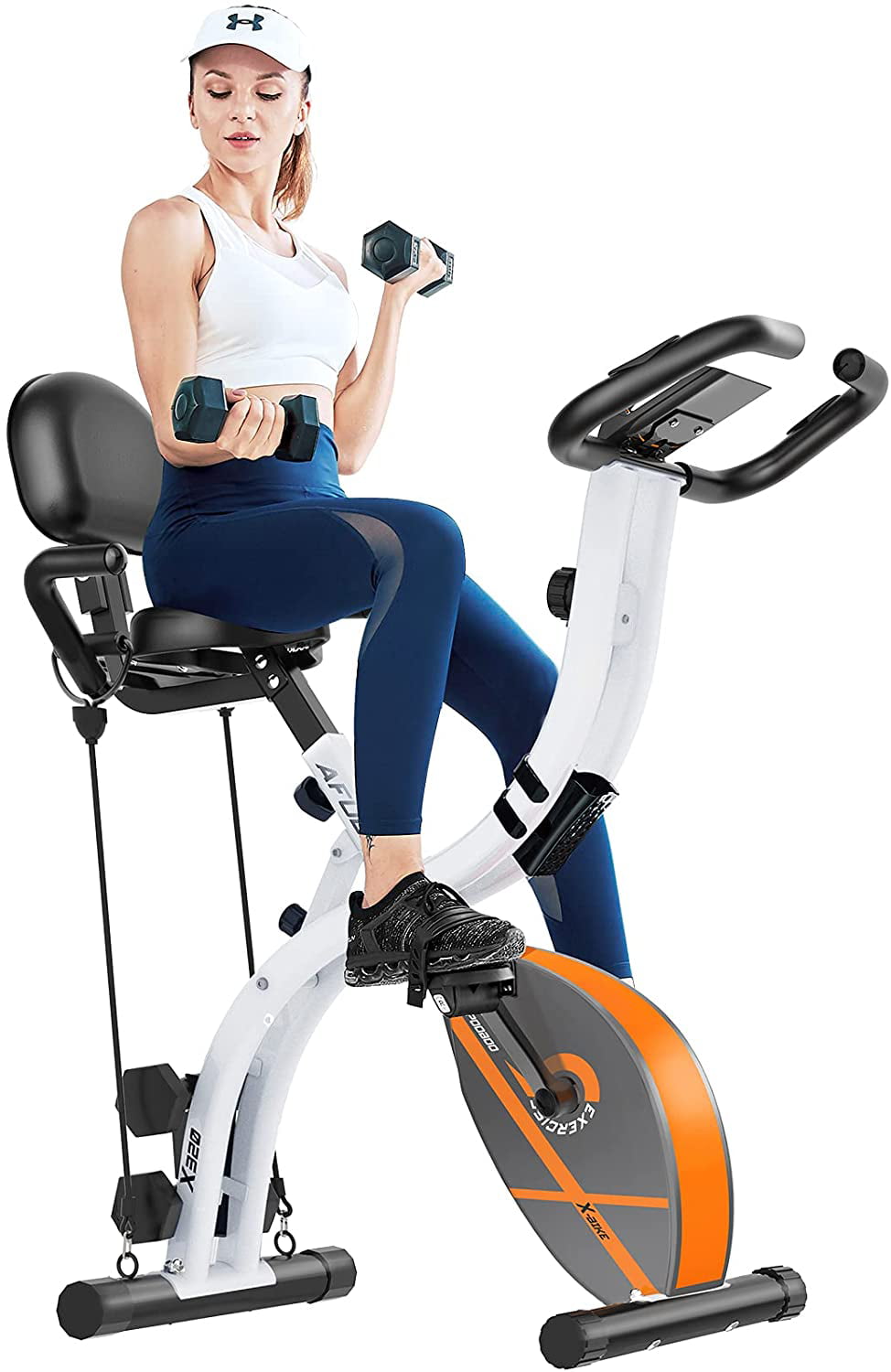 Details about   Folding X Bike Cycle Exercise Bike Magnetic Indoor Cycling Bike with 2 dumbbells 