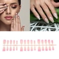 thumbnail image 2 of Unique Bargains 1 Pc Gradient Short Coffin Fake Nails Rose Red Skin Color, 2 of 6