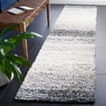thumbnail image 2 of SAFAVIEH Berber Lavonne Abstract Shag Runner Rug, Grey/Charcoal, 2'2" x 9', 2 of 8