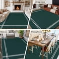 thumbnail image 5 of Pure Dark Green Area Rug 5x8 FT, Non Slip Bedroom Throw Carpet, Simple Solid Color Washable Soft Floor Carpet Non-Shedding Rug for Living Room Nursery Dorm Office, 5 of 9