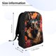 thumbnail image 4 of Disketp Colorful Flower German Shepherd Mochila Unisex de Apertura Lateral Completa, Mochila para Laptop para Escuela, Trabajo y Viajes, 4 of 8