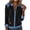 Black, variant on Shirts for Women Long Sleeve Denim Patchwork zipper cardigan Loose Fit Color Block Pullover Sweatshirt Retro Streetwear Army Green-S XXL(XXL)
