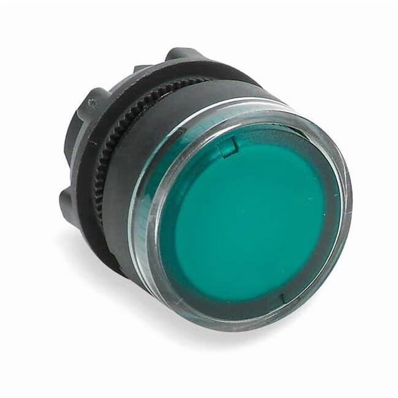 Push Button Operator, Flush, Momentary Action, Push Release, Illuminated, Green