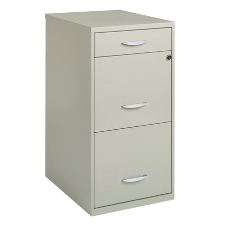Space Solutions 3 Drawer File Cabinet With Pencil Drawer Light