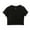 Black, variant on Jalioing Girls Crop Tops Casual Athletic Crew Neck Short Sleeve T Shirt with Padded Teens Summer Plain Tee Shirt