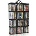 thumbnail image 1 of Made Easy Kit DVD Storage Case - Clear PVC Organizer With Triple-Stitched Handles, Dividers - Stackable, Space-Saving, Fits 40 DVDs - Containers For Movie Discs, Video Games, VHS Tapes, 1 of 1