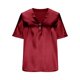 thumbnail image 5 of Camisas de Cuello en V de Manga Corta para Mujeres Blusas de Satén Botón Abajo Tops Casuales de Negocios, 5 of 8