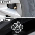thumbnail image 2 of Yimiti 4Pcs Car Rhinestone Tire Valve Stem Cover Feet Bear Paw Shape,Black, 2 of 8