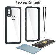 Shellbox for Moto G Pure 2021 Case, Waterproof Dustproof Case Built-in Screen Protector, Full Body Shockproof Protective Cover for MOTO G Pure 2021 6.5 inch (Black)