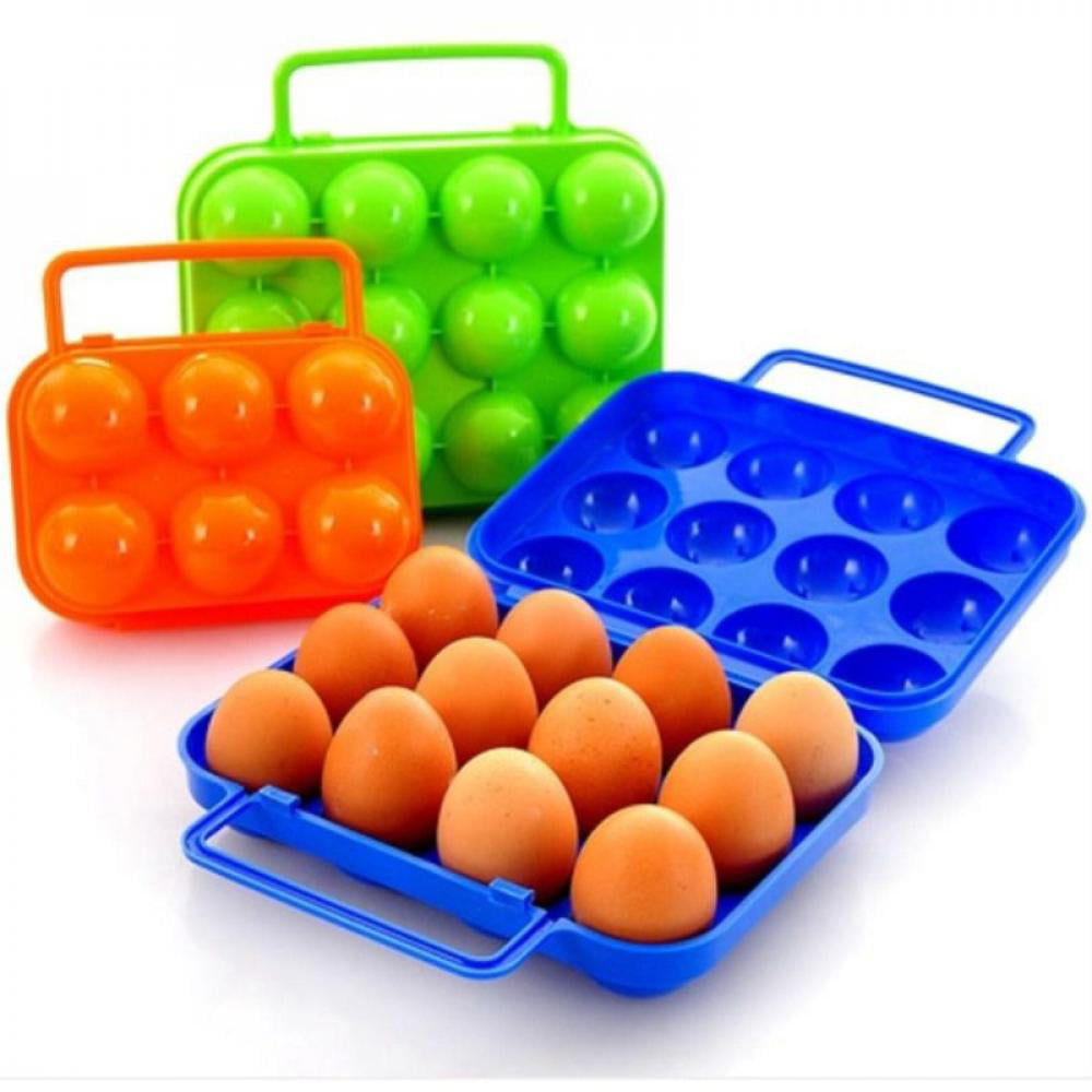 Outdoor Tableware Portable Camping Picnic BBQ Egg Box Container Egg Storage  TM 