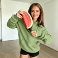 thumbnail image 2 of DHFJKG Womens Mens Hoodies With Large Pockets Long Sleeve Sweatshirt Solid Color Loose Pullover Tops, 2 of 7