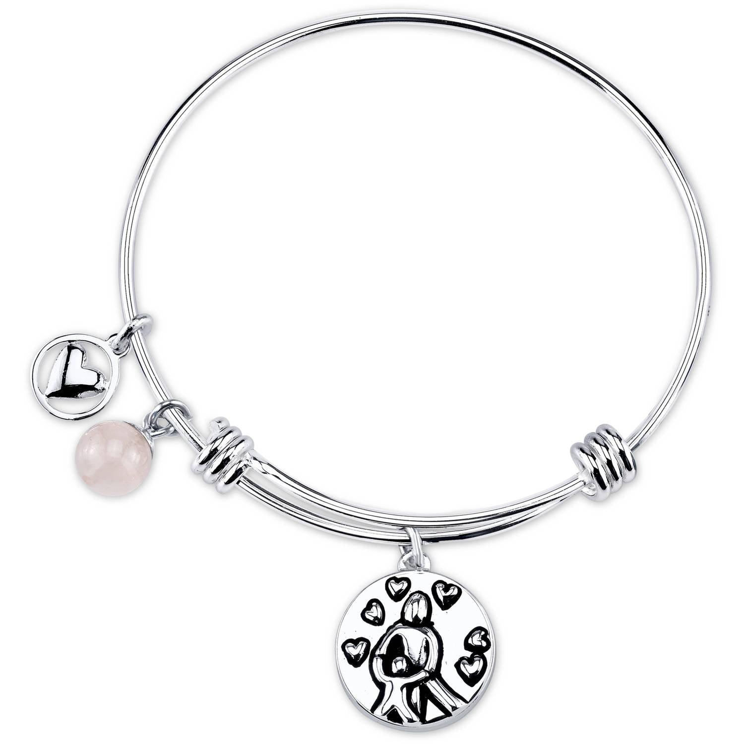 NEW Silver Love Heart Mothers Day Mum & Baby Child Charm Bracelet Jewellery Bead 