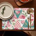 thumbnail image 4 of Pioneer Flower Floral Print Pattern Summer Placemats Table Placemats Set Of 6-Linen Kitchen Washable Placemats Table Mats 12x18 Inch Non-Slip Heat Resistant, 4 of 5