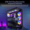 thumbnail image 2 of Gabinete PC Okinos Aqua 9 Mid Tower ARGB con 5 ventiladores y Type-C, 2 of 9