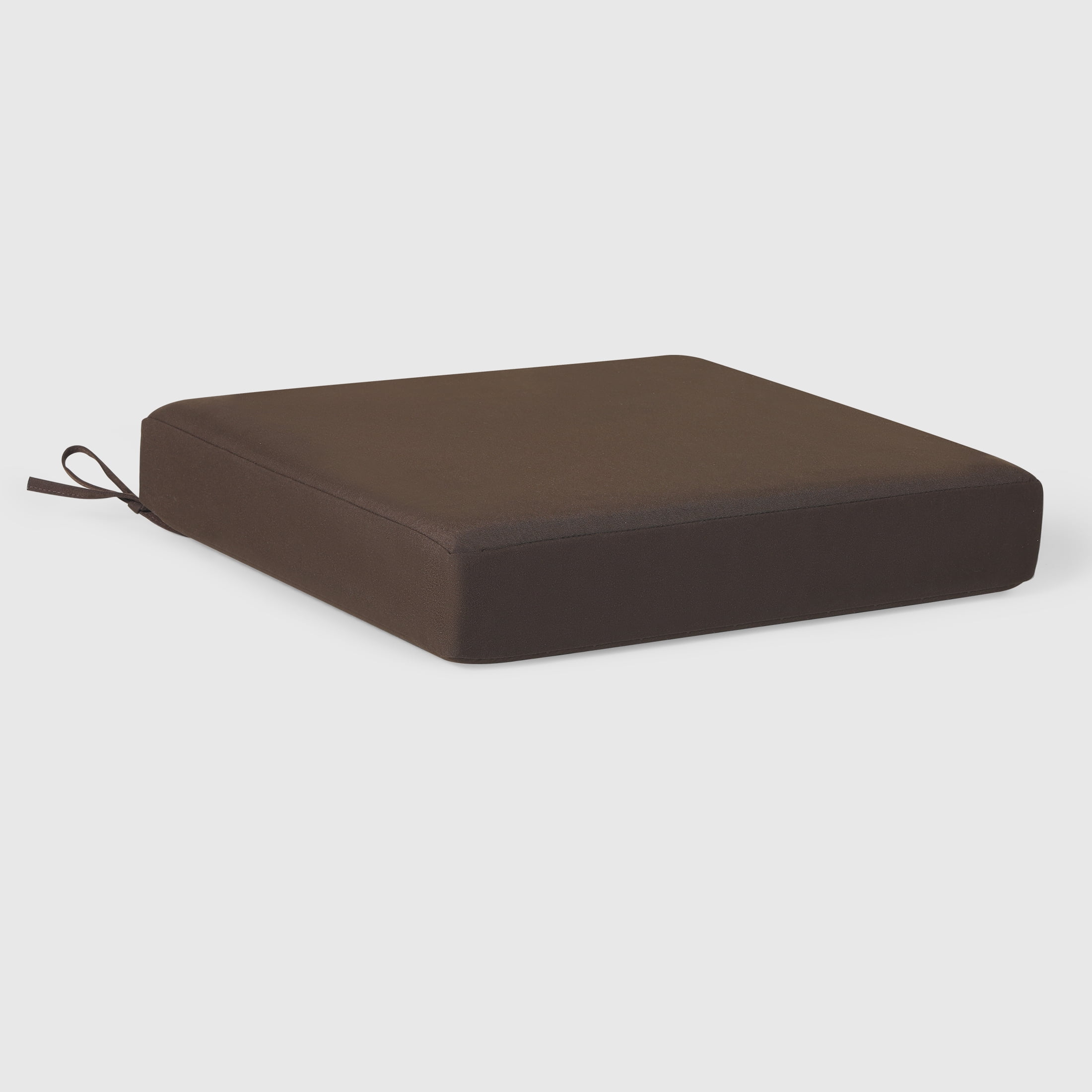WestinTrends Solace Outdoor Patio Furniture Seat Chair Square Cushions Without Welt, Set of 2, 20" x 19", Brown