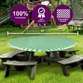 thumbnail image 3 of Sorfey Round Dining Table Cover Fitted Checkered Vinyl Table Cloth, Green 42” x 54”, 3 of 5