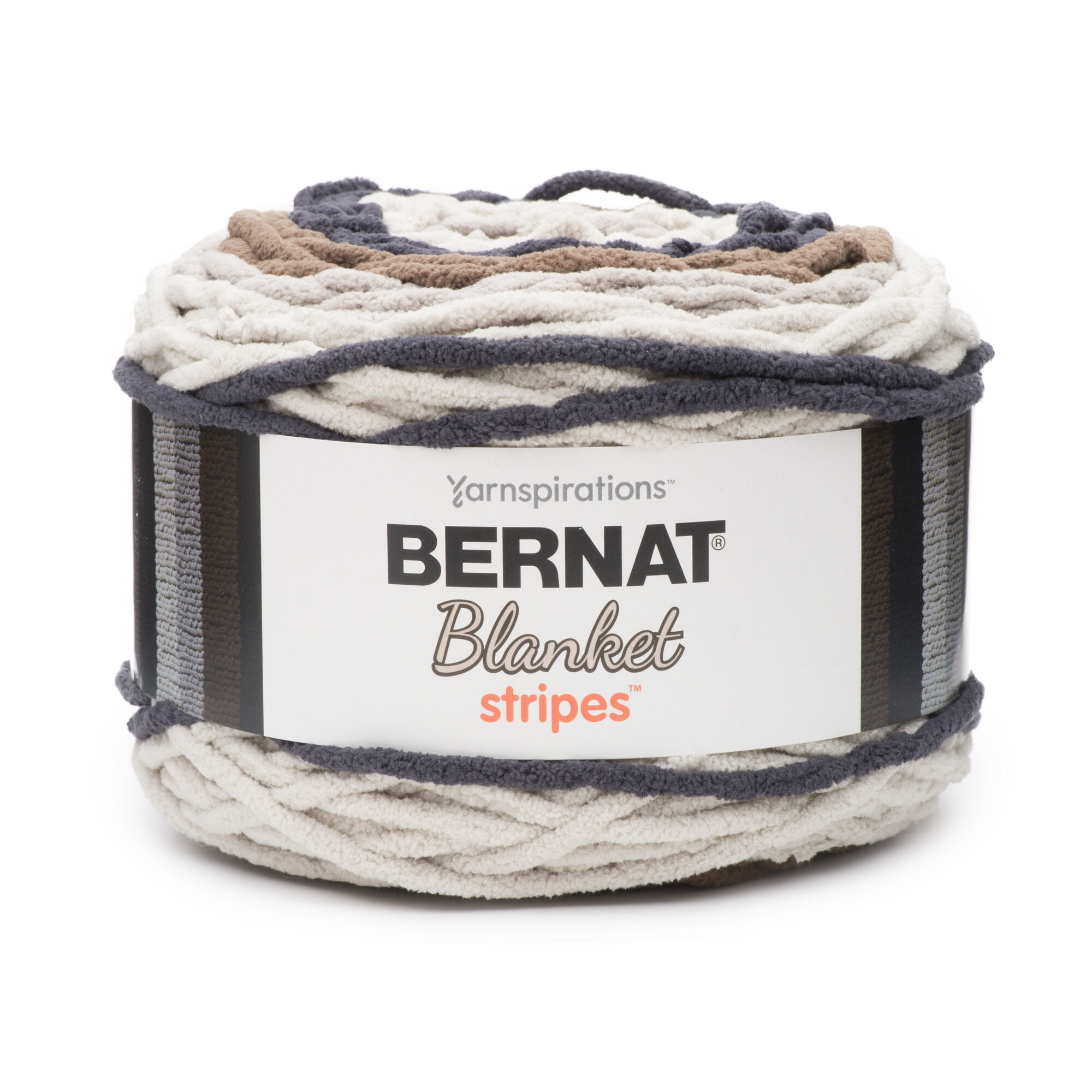 Bernat Blanket Stripes Yarn, Buffed Stone, 10.5oz(300g), Polyester