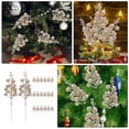 thumbnail image 5 of LOLIPPYY 20pcs Christmas Glitter Berries Stems Artificial Christmas Picks Christmas Tree Ornaments, 5 of 7