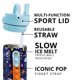 thumbnail image 3 of Botella de agua Elemental Iconic Kids con tapa de pajita, 600 ml, unicornio, 3 of 7