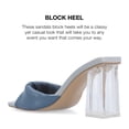 thumbnail image 2 of Journee Collection Womens Aylia Clear Block Heel Soft Vegan Leather Slip On Sandals, 2 of 6