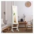 thumbnail image 3 of Yunken Jewelry Armoire Cabinet with LED Lights & Full Mirror, Freestanding Organizer with Multiple Necklace Hooks, 3 of 9