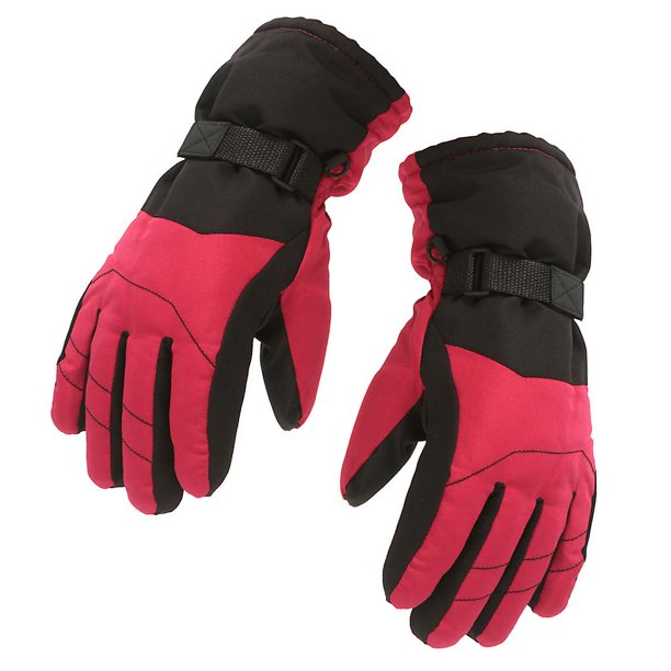 Black Niños niño invierno espesar cálido montaña snowboard guantes de esquí mitones a prueba de viento