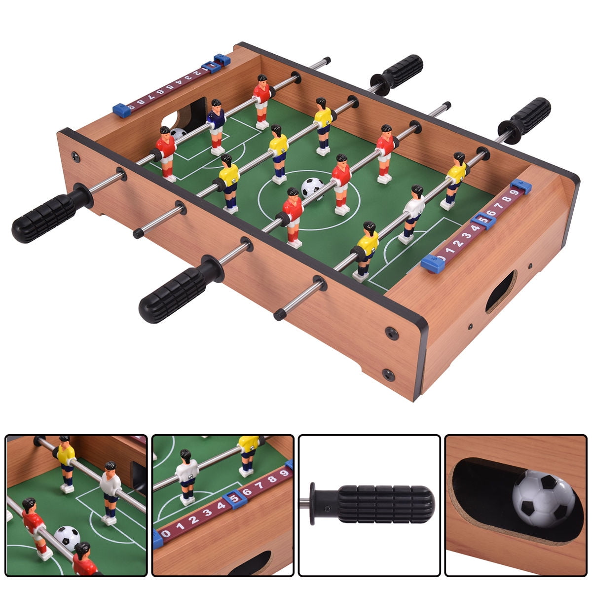 Indoor Games for Kids and Adults Bars JungleA 40-Inch Table Top Foosball Table Soccer Games Table w/Footballs Mini Sports Games Easily Assemble for Game Room Arcades