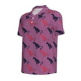 thumbnail image 4 of Wukai Leopard Print Men’s Polo Shirts,Quick-Dry Athletic Shirt,Classic Fit Shirts-Small, 4 of 8