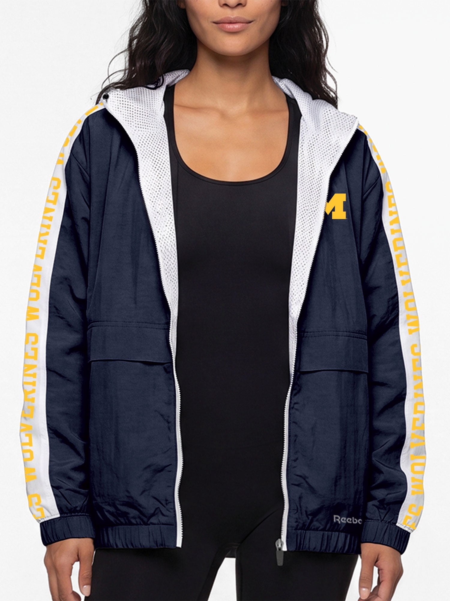 Michigan Wolverines Reebok Womens Colorblocked Full Zip Jacket