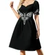 thumbnail image 2 of Vestido sin mangas de polilla de calavera de muerte, vestido de fiesta, vestido largo para mujer, 2 of 8