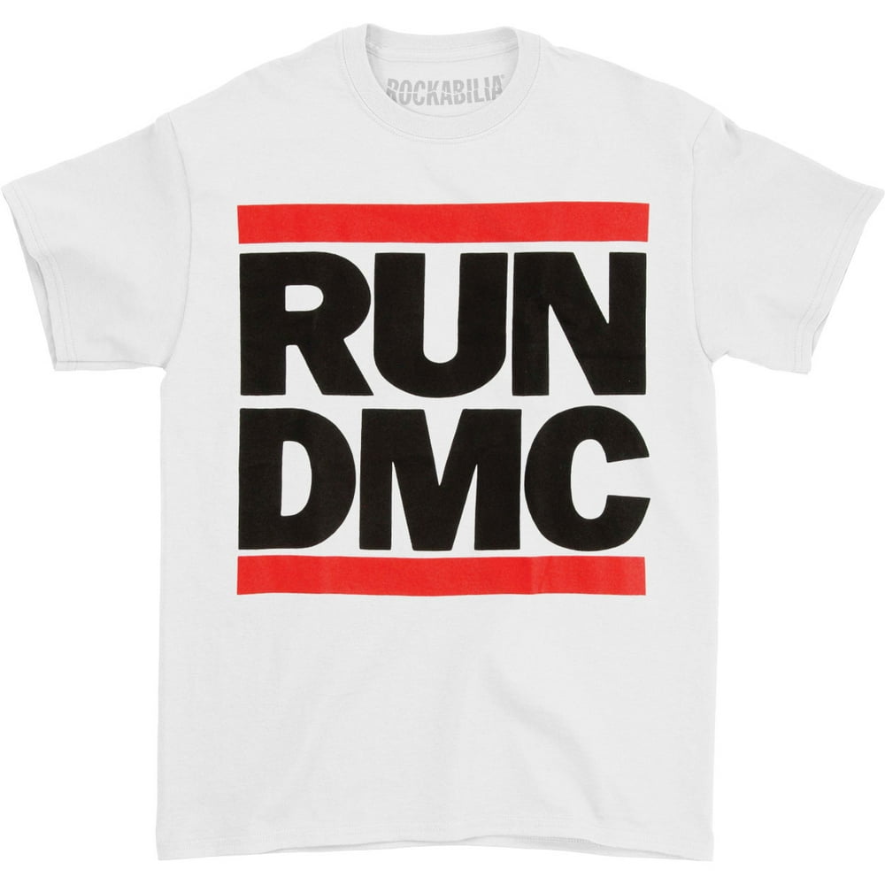 Run DMC Run DMC Men's Classic Logo White Tshirt XLarge White