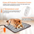 thumbnail image 4 of Electric Pet Heating Pad  2 Adjustable Temperature Dog Cat Heating Pad, Indoor Waterproof Pet Heated Pads for Cats Dogs with Chew Resistant Steel Cord 17.7"x17.7" Grey, 4 of 11