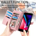 thumbnail image 3 of Case for iPhone 8 Plus/7 Plus Zipper Wallet Cover Lanyard Crossbody Neck Strap, 3 of 5