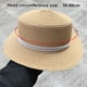 thumbnail image 2 of Sombrero de ala ancha y plana con parte superior de perla para mujer, de circunferencia de 56 a 58 cm, sombrero para el sol, plegable, para exteriores, para verano, 2 of 5