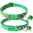 thumbnail image 1 of 2-Pack Empreinte & Réfléchissante Collier de Chat avec Cloche Base Chien Chat Boucle Réglable Polyester Chat Chien Collier Ou Ceintures de Sécurité, 1 of 3