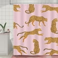 thumbnail image 2 of Pink Leopard Shower Curtain 72 x 72 Inch Tropical Animal Cheetah Trendy Decorative Bath Curtain Polyester Fabric Waterproof Bathroom Curtain with 12 Hooks, 2 of 6