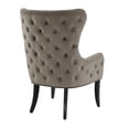 thumbnail image 3 of Linon Salem Full Back Upholstered Dining Chair, 18" Seat Height, Black Finish with Beige Fabric, 3 of 3
