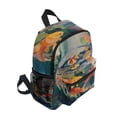 thumbnail image 2 of FORMRS School Backpack with Front Zippered Pocket 12" Student Travel Daypack, Green Goldfish, 2 of 6