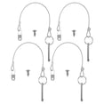thumbnail image 1 of Uxcell 4-Pack Pasadores de Liberación Rápida, Diámetro de 1/4" (6mm), Longitud de Uso de 1.5" (38mm) Pasador para Bimini con Cuerda y Tornillos, 2 Pasadores de Hardware de 2" (50mm) de Largo, 1 of 1