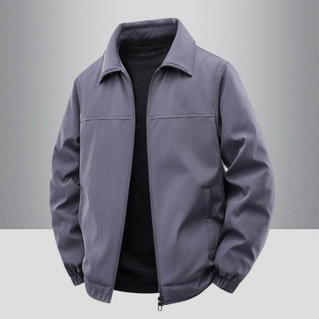 Ceisia Veste Chaude pour Hommes en Coton Rembourré à Col Rabattu Multi-Solide pour Cadeau Automne-Hiver
