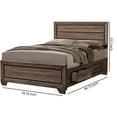 thumbnail image 5 of Wooden Eastern King Size Bed with Storage Drawers Taupe Brown - Saltoro Sherpi, 5 of 5