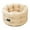 Beige, variant on Super Soft Velvet Cuddle Cup Pet Bed - Round High-Sided Cat & Small Dog Bed with Non-Skid Bottom, Durable, Comfortable, and Machine Washable