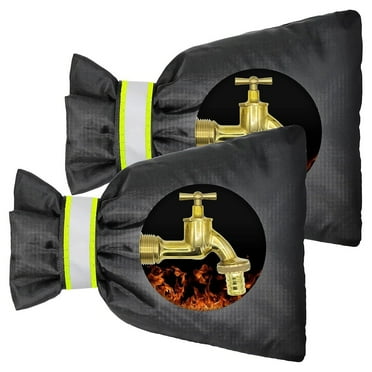 kkbbma Flash Deals 2 Pack Outdoor Faucet Covers for Winter Freeze Protection, Upgraded Thicken Outside Garden Faucet Socks for Winter Waterproof Reusable Hose Bibs Insulated Spigot Cover, Black