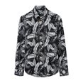 thumbnail image 1 of Camisas Para Hombre Camisa de flores de algodón de manga larga para hombres Camisa perezosa de vestir para hombres (A, 3XL), 1 of 4