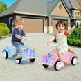 thumbnail image 4 of Gymax Kids Ride on Push Car w/ Steering Wheel Horn & Light Under Seat Storage Pink, 4 of 10