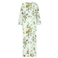 thumbnail image 5 of SnZhen Two Piece Sets for Women Women's Casual Printed Long Sleeved Round Neck Top With Pants Set, 5 of 5