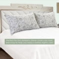 thumbnail image 2 of Set of 2 Floral Pint Pillowcases - 1500 Series Hotel Quality Microfiber, Soft and Smooth Envelope Closure - King, Paisley Gray, 2 of 6
