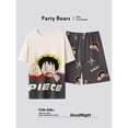 thumbnail image 3 of Pijamas de verano para hombre dibujos animados anime One Piece L.uffy pantalones cortos de manga corta de algodón de alta gama se pueden usar en el hogar, 3 of 4