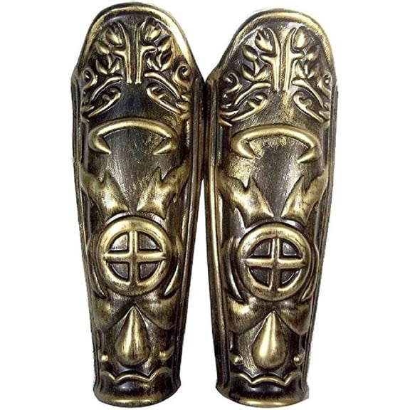 Adult Roman Gladiator Shield Armor Leg Guards Costume Accessory