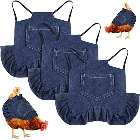 3 Pack Chicken Saddle Apron, Adjustable Breathable Hen Feather Protector, Poultry Back Protector, Pet Care Accessories
